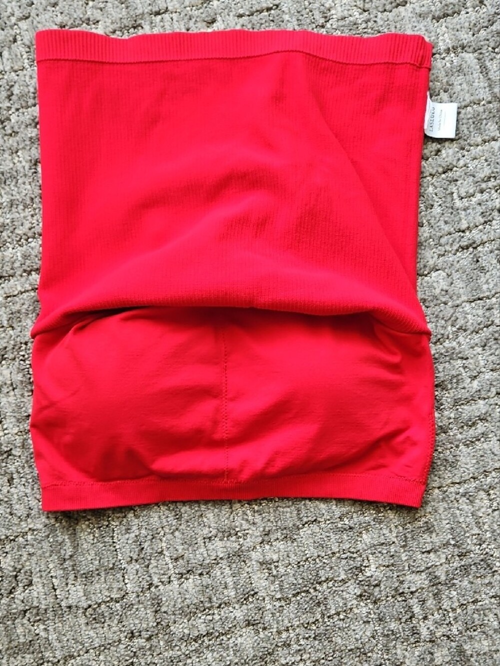 Red Ribbed High-Neck Tank Top - Picture 5 of 5